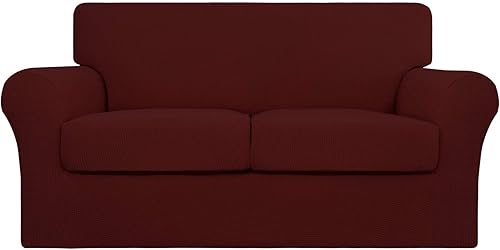 Miniatura 8 de Easy Going - Funda elástica para sofá, lavable, para 3 cojines separados, tela elástica de licra estilo Jacquard, protector de muebles, para niños