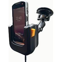 Holder Stand Charger for Zebra TC51 TC510K TC52 TC52X TC56 TC57 TC57X Barcode Scanners Car Mount with Cigarette Lighter Charging Cable, Vehicle Dock Cradle for Handheld Scanner CRD-TC56-CVCD2-02