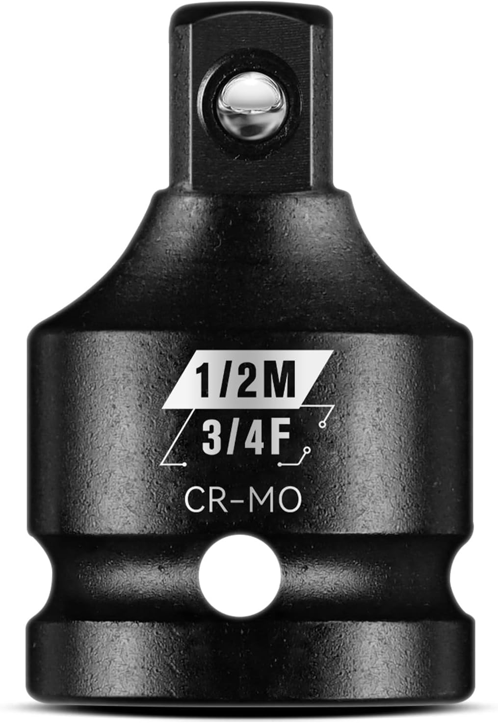3/4" F to 1/2" M Impact Socket Adapter, Cr-Mo Steel Exceeds ANSI Standards, Square Drive Reducer for Impact Drills