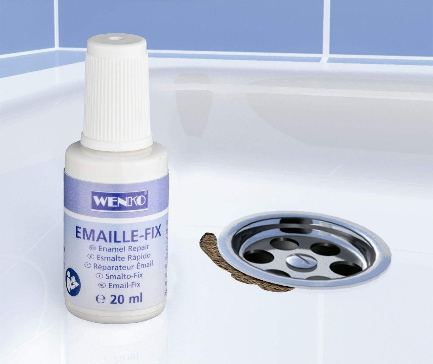 Enamel Fix - Radiator, Oven, Bathroom, Appliance Touch Up Paint White 20ml (Pack of 1)