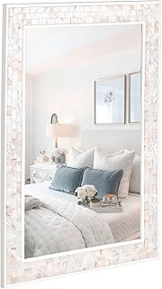 29 Ensuite Bathroom Ideas That Feel Like a Luxury Hotel Retreat 56 Tanmicoshomy 20x 28 Inch Rectangle Wall Mirror, Natural Shell Framed Rec...