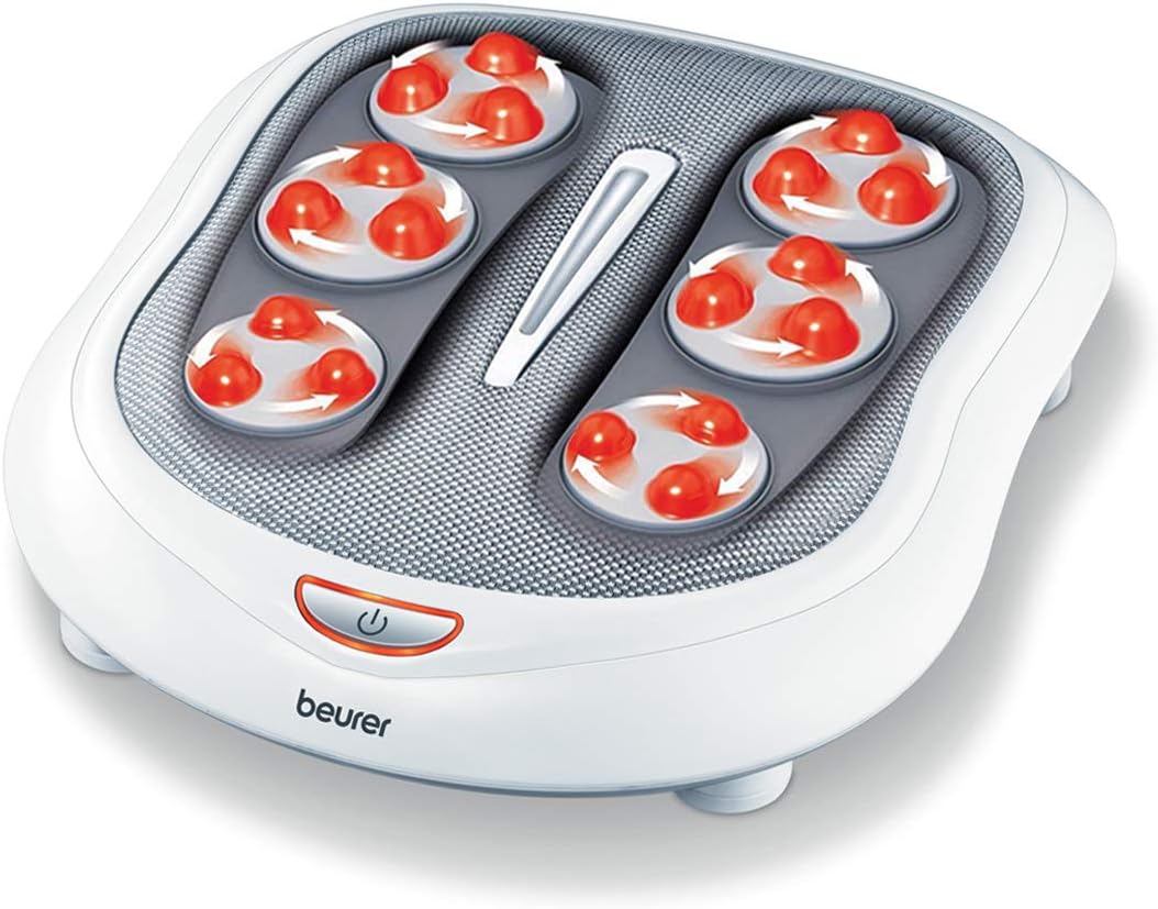 Beurer Foot Massager with Heat Foot Massager Machine with 18 Rotating Massage