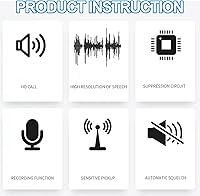 Vista 3 de Window Speaker Intercom System, Dual Way an-ti-Interference Intercommunication Microphone, Clear and Loud Sound/Two-Way Call Effect is Good, for