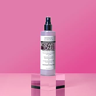 Advanced Clinicals Collagen + Rosewater Facial Mist Toner W/Charcoal & Aloe Vera. Alcohol-Free PH Balancing Formula Detoxifies & Hydrates Skin Improving Overall Skin Tone, Calming Face Mist, 8 Fl Oz