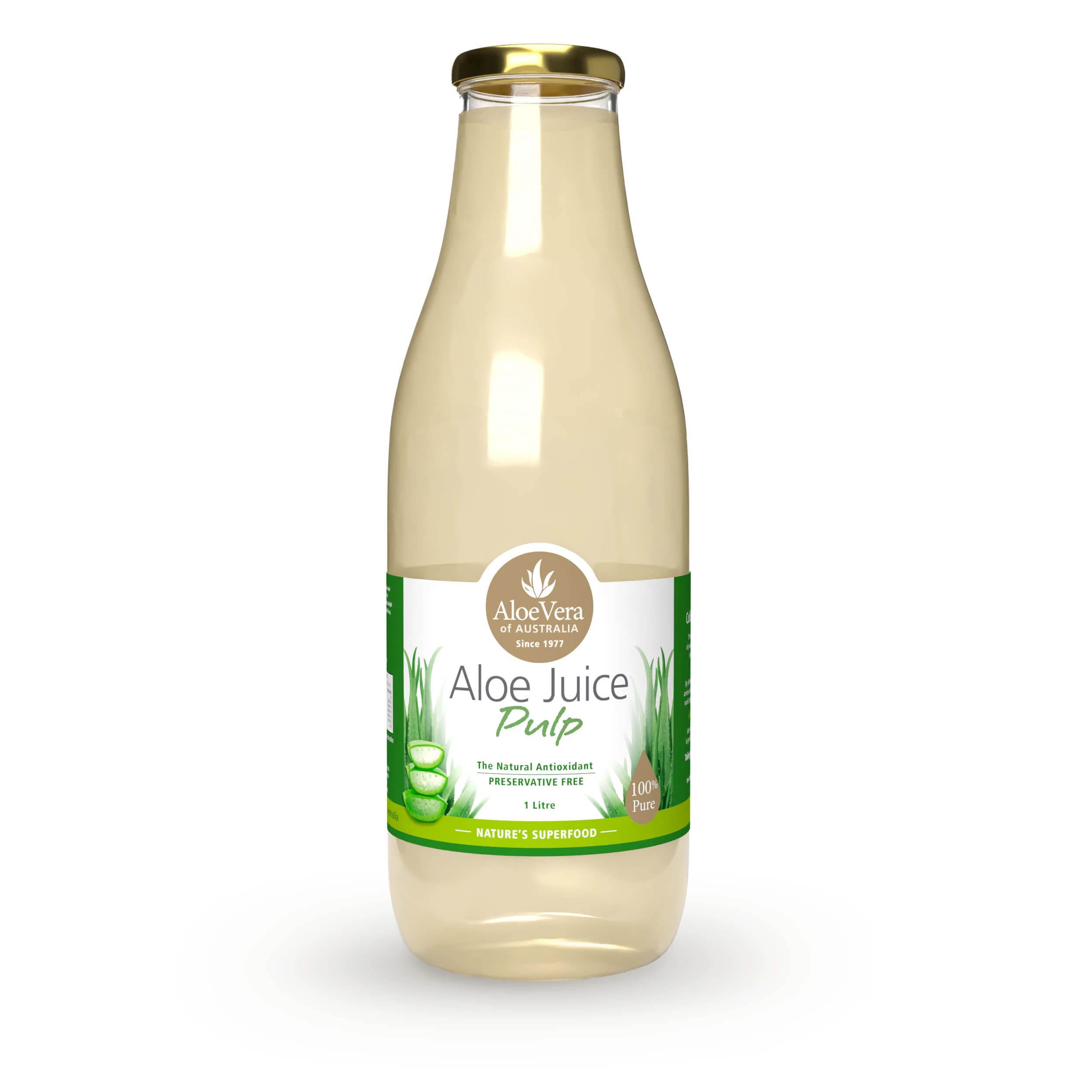 Aloe Vera of Australia Pure Aloe Vera Pulp Juice, 1L : Amazon.com.au:  Grocery