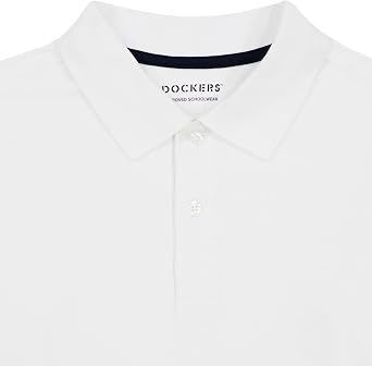 Dockers Boys' School Uniform Short Sleeve Soft Jersey Polo, 2-Pack
