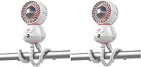Vista 8 de SLENPET Astronaut - Ventilador portátil para cochecito de bebé, clip con trípode flexible desmontable, 3 velocidades, rotación de 270°, funciona