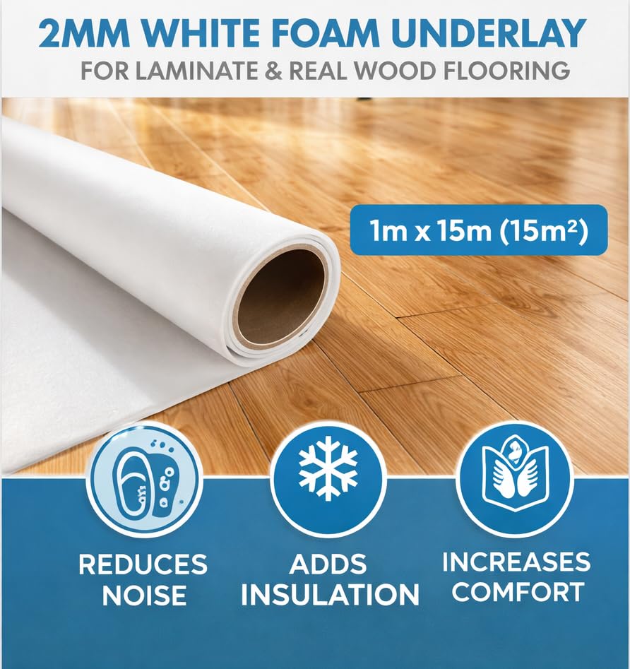 Sous-couche Mousse Premium 6 Mm – Confort Et Silence Pour Sols Stratifiés, Bois Et Moquette – Rouleau 10 M²
