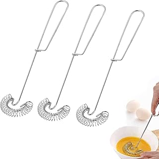 ysister 3 Pezzi Frusta a Spirale in Acciaio Inox, Frusta per Salsa Acciaio Inossidabile, Frustino Cucina, Frusta A Mano Piccola Frusta Manuale Miscelatore per Montare Utensili da Cucina
