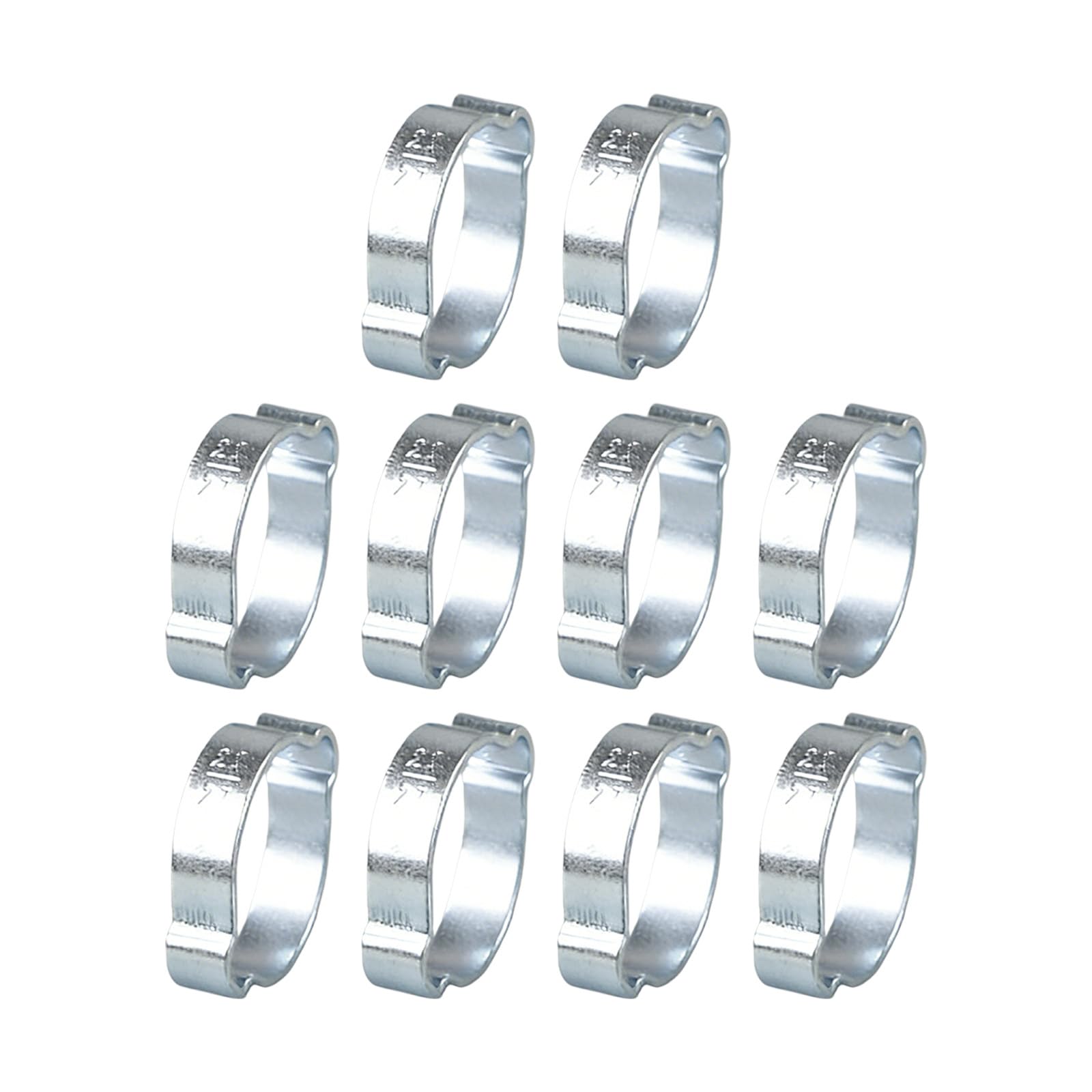 Elnwnnkc D 10Pcs 304 Steel Ouble Eare Hose Clamps Ouble Ear Clamps Suitable For Water Oil & Pipe Connection Strong Clamp