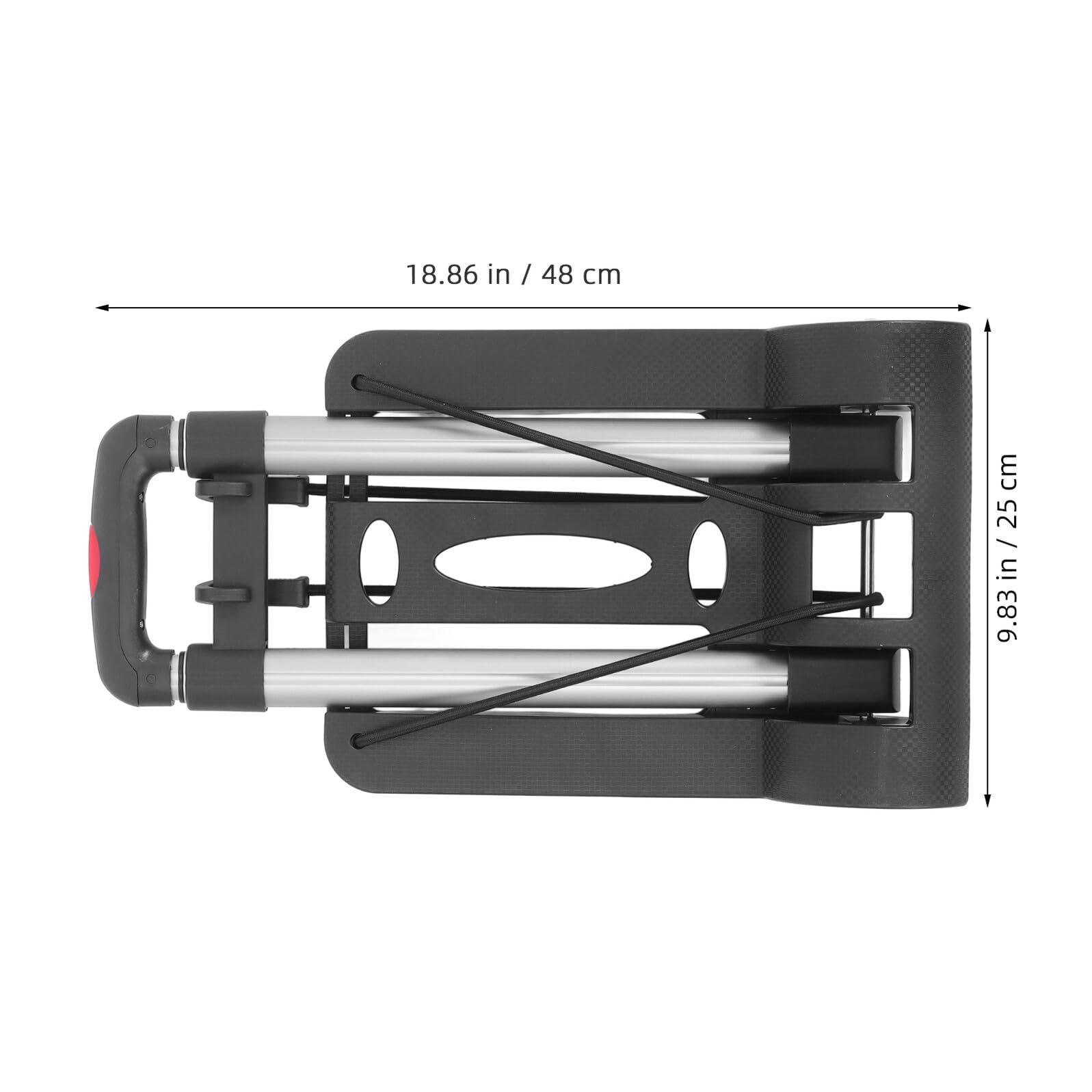 Carrello Portapacchi Pieghevole Leggero con Ruote Resistenti e Manico Regolabile Carrello Spesa Richiudibile Compatto per Bagaglio e Trasporto Versatile