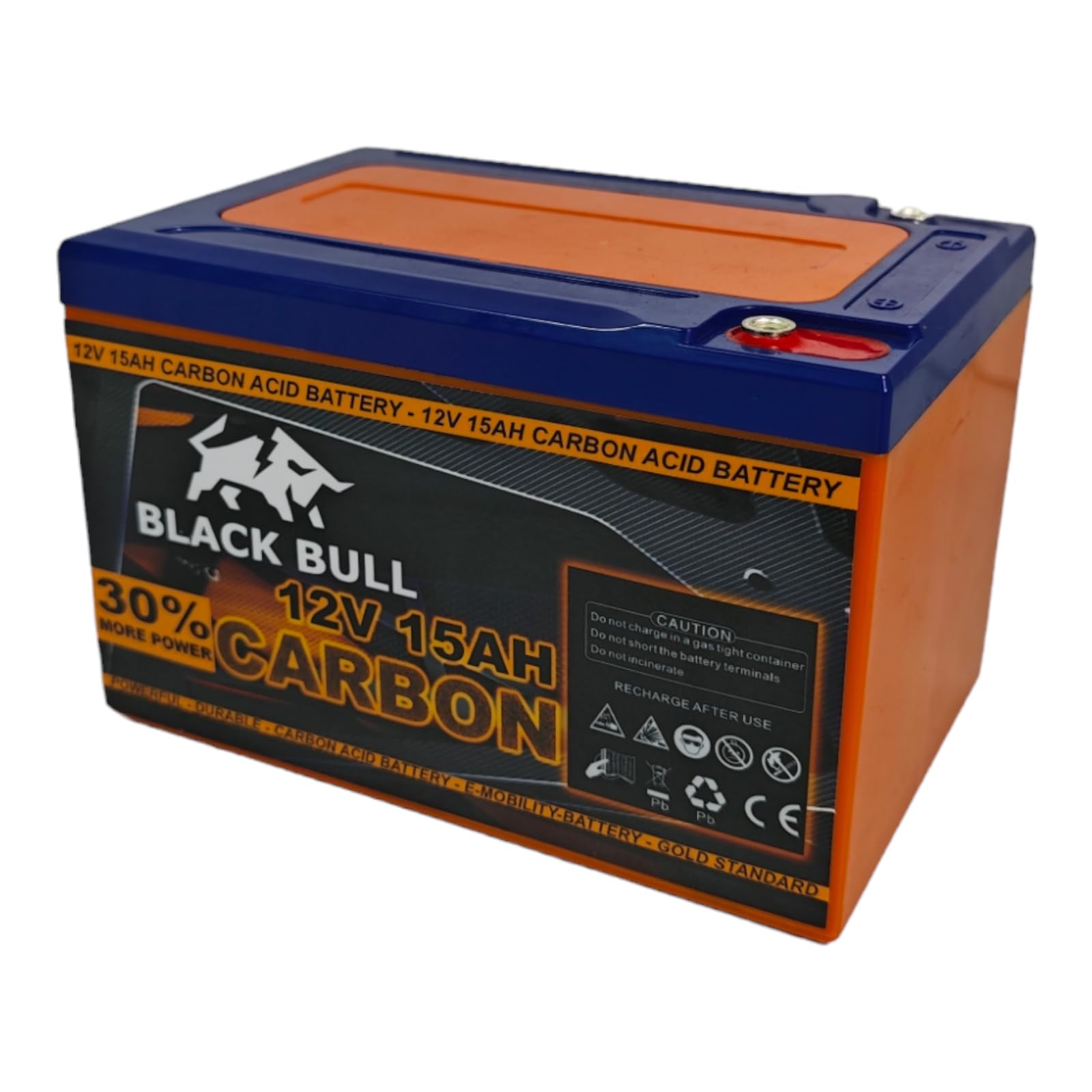 BlackBull BleiGelAkku AKKU 12V 15AH ersetzt 12AH BleiAkku für E-Scooter CARBON TYPE