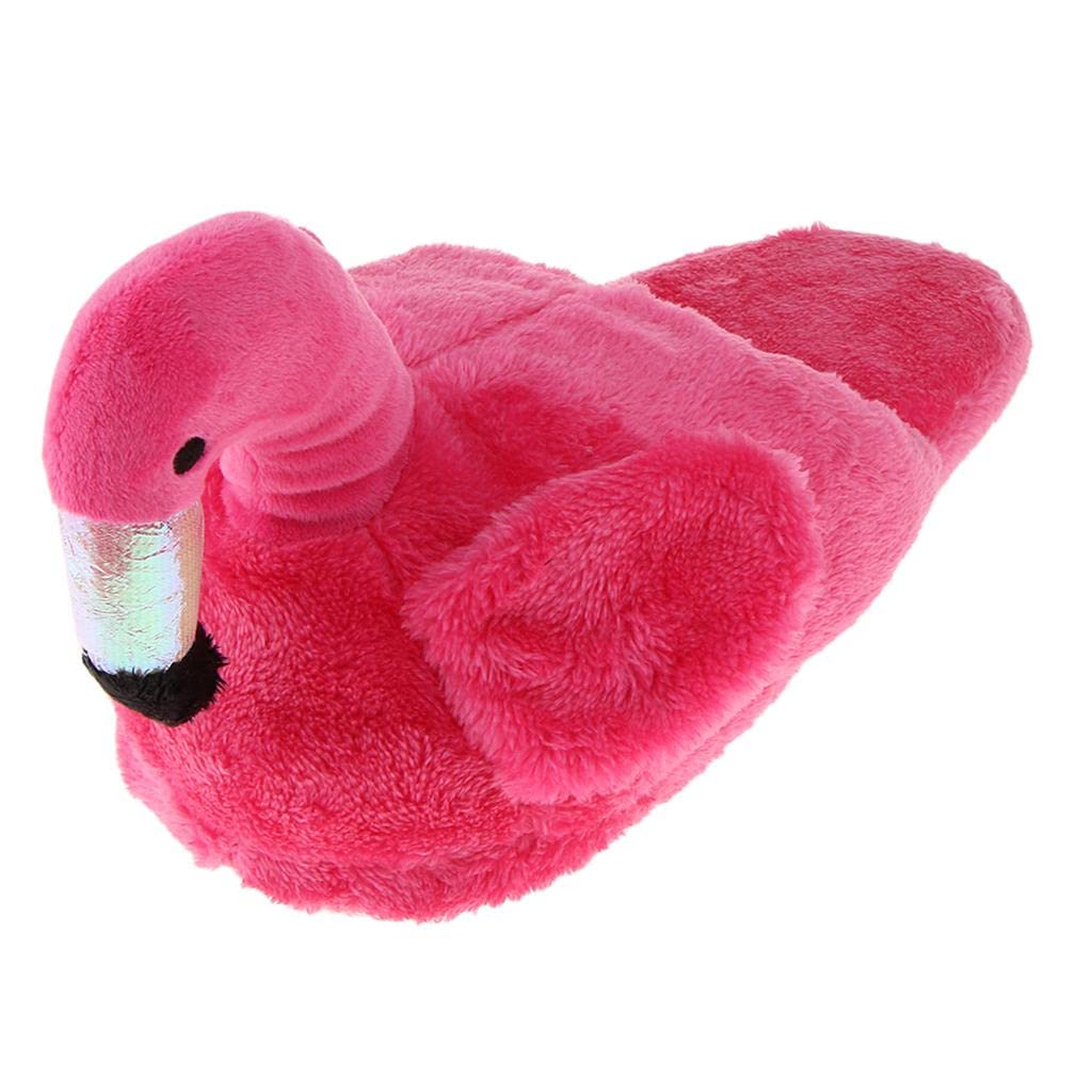 Flamingo Soft Plush Warm Slippers Home Indoor Shoes Gifts Half Slippers Rose-image-36