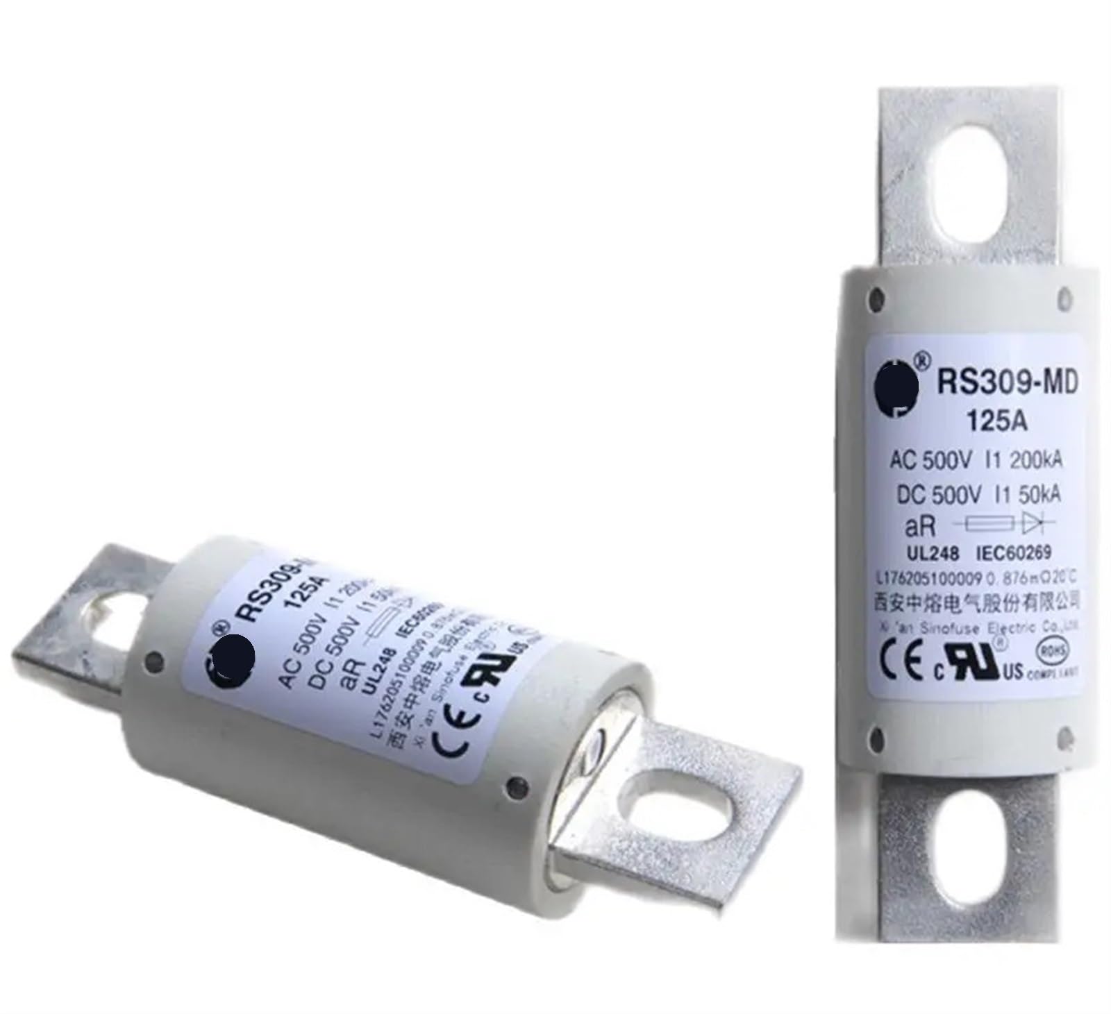 Fusible boulonné RS309-MD 700A pour protection de forte puissance 500V