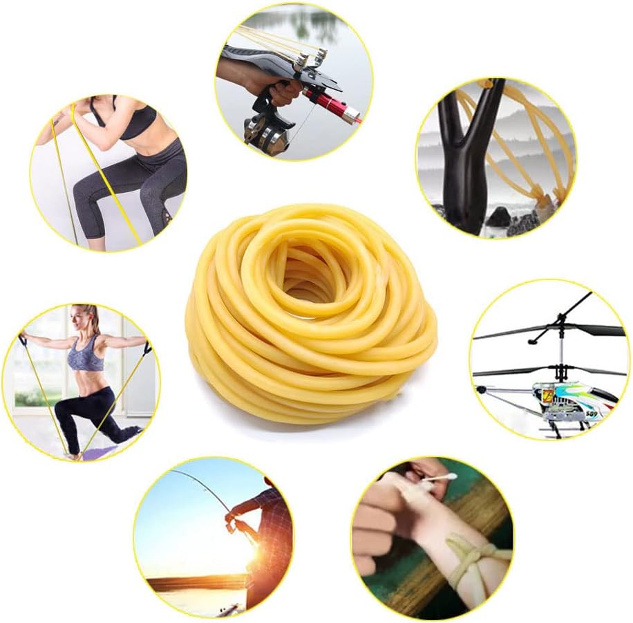 Natural Latex Rubber Tubing 40ft/12m 3060 Rubber Band Slingshot Speargun Catapult
