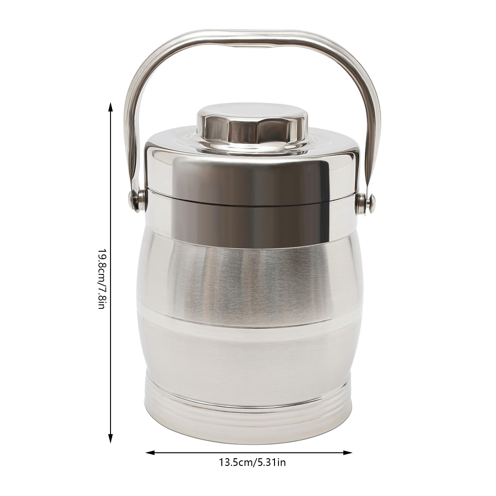 Fiambrera aislada de acero inoxidable, diseño de 3 capas, 1,4 l, capacidad térmica, recipiente para alimentos caliente y frío, para oficina, escuela, exterior, a prueba de fugas, apto para
