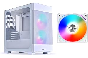 Lian Li LANCOOL 205M Snow White Micro ATX Gaming Case with UNI...