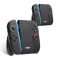 Vista 8 de Switch 2 Joycon Charging Grip with Built-in 2000 mAH Battery, Super Magnetic Charger Handle for Nintendo Switch 2 Joycons, Ergonomic Controller 2