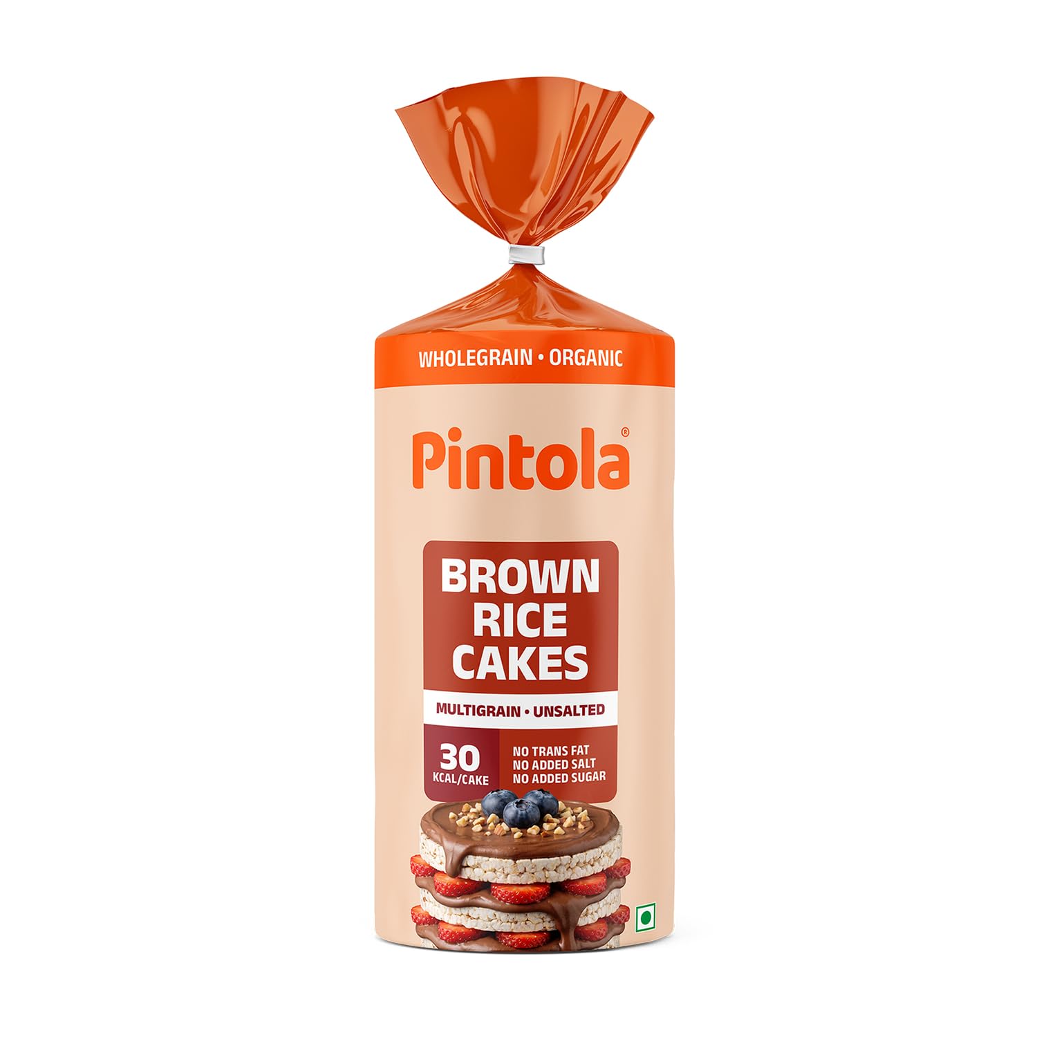 PINTOLA Organic Brown Rice Cake - Multigrain (Unsalted, Pack of 1) (130 g), Gluten-Free Snack for Weight Loss, Made with 9 Wholegrains, Soy and Yeast-Free, Taste Best With Peanut Butter, Low Fat, 30 calorie per cake-image-11