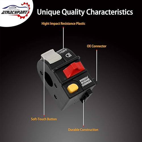 Miniatura 5 de Interruptor de faros delanteros para manillar, luz de haz de luz alta/baja/apagado/parada | para Polaris Sportsman 400 500 700 Magnum 325 330