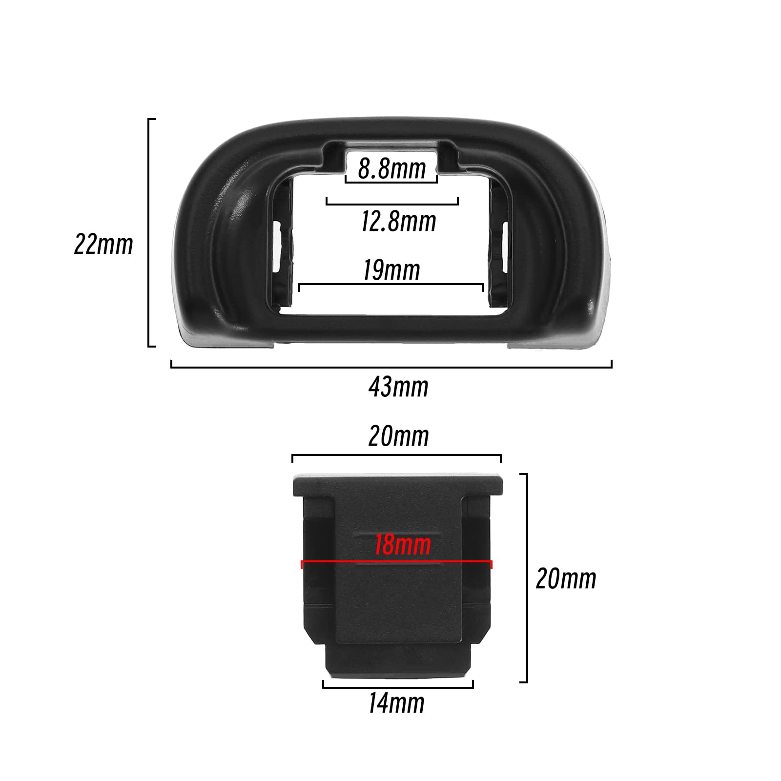 The Lord of the Tools EP-11 Eyecup Eyepiece Viewfinder, Hot Shoe Protective Cover - Image 4