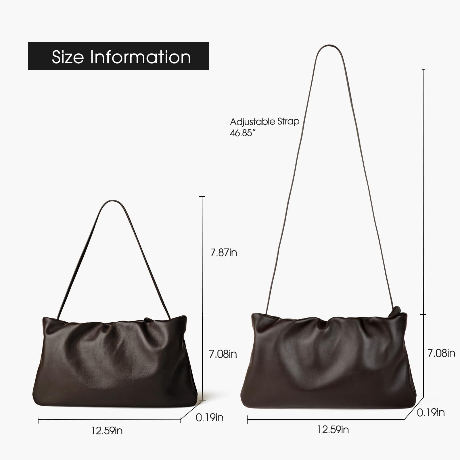 DONNAIN Handtasche Damen Leder, Umhängetasche, Echtleder Clutch
