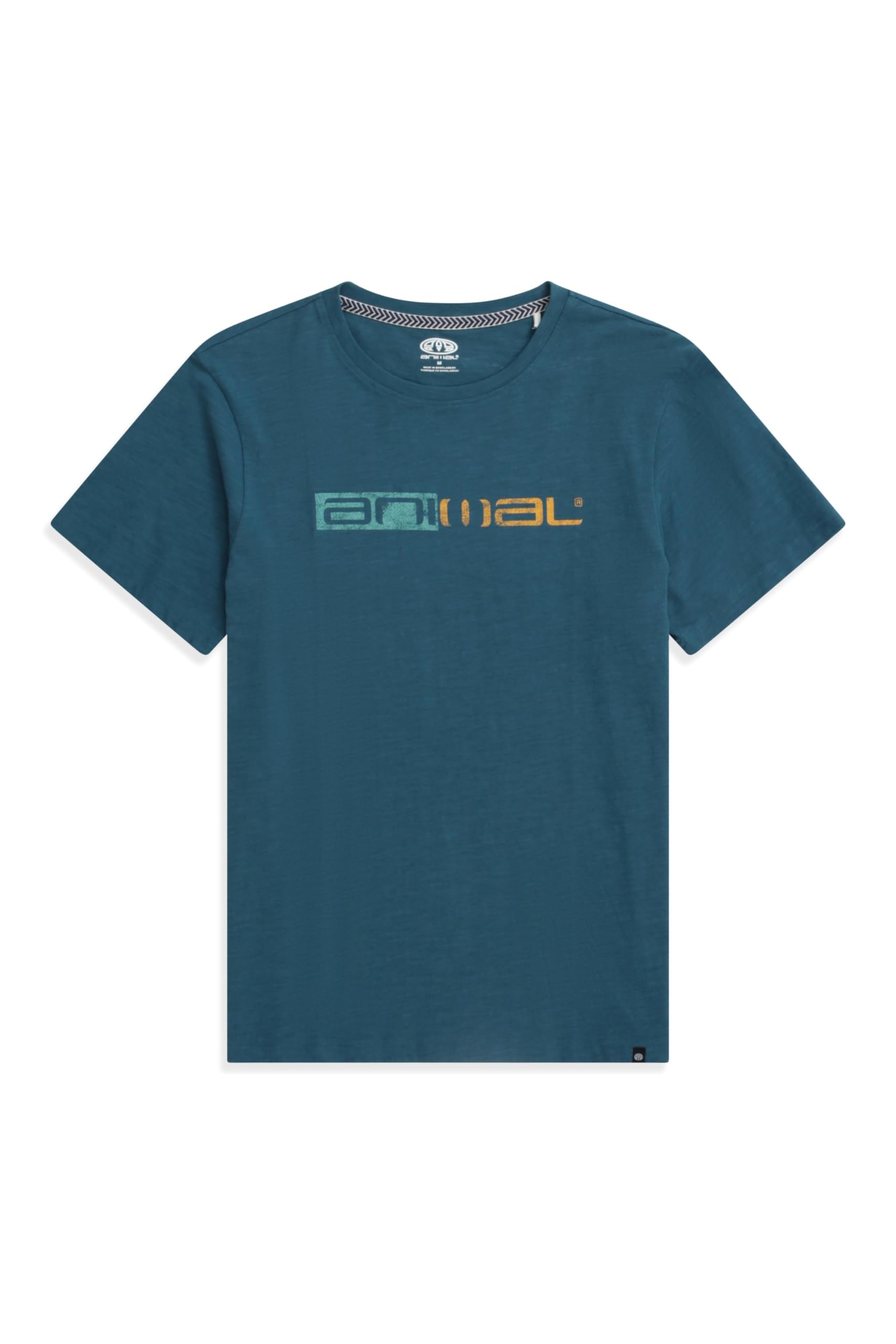 Animal Men's Teal Jacob Cotton T-Shirt - Lightweight & Comfortable Tee In Soft Fabric, Relaxed Fit - For Spring Summer, Beach, Holiday & Travel Large
