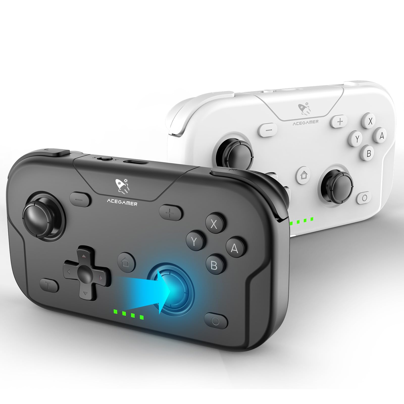 AceGamer 2 Pack Wireless Pocket Controller for Nintendo Switch Switch 2 Android iOS PC Steamdeck Joystick Lift and