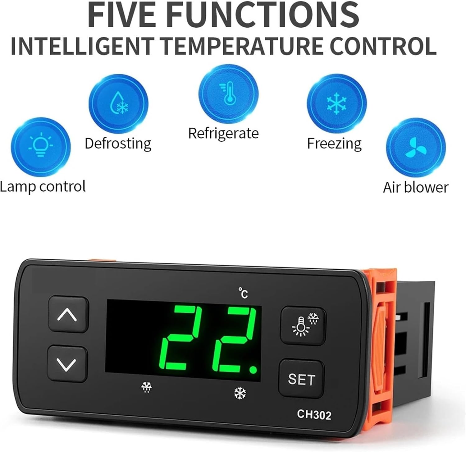 KWS-CH302 functions: Lamp control, Defrosting, Refrigerate, Freezing, Air blower