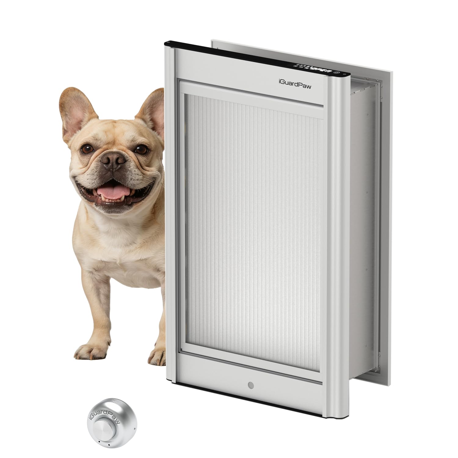 Porte électronique pour chien en aluminium robuste et isolante
