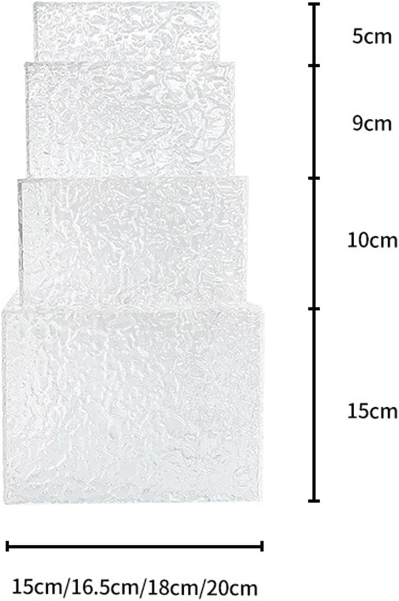 4X Buffet Riser Food Riser Stackable Acrylic Cube Display Nesting Riser for Food