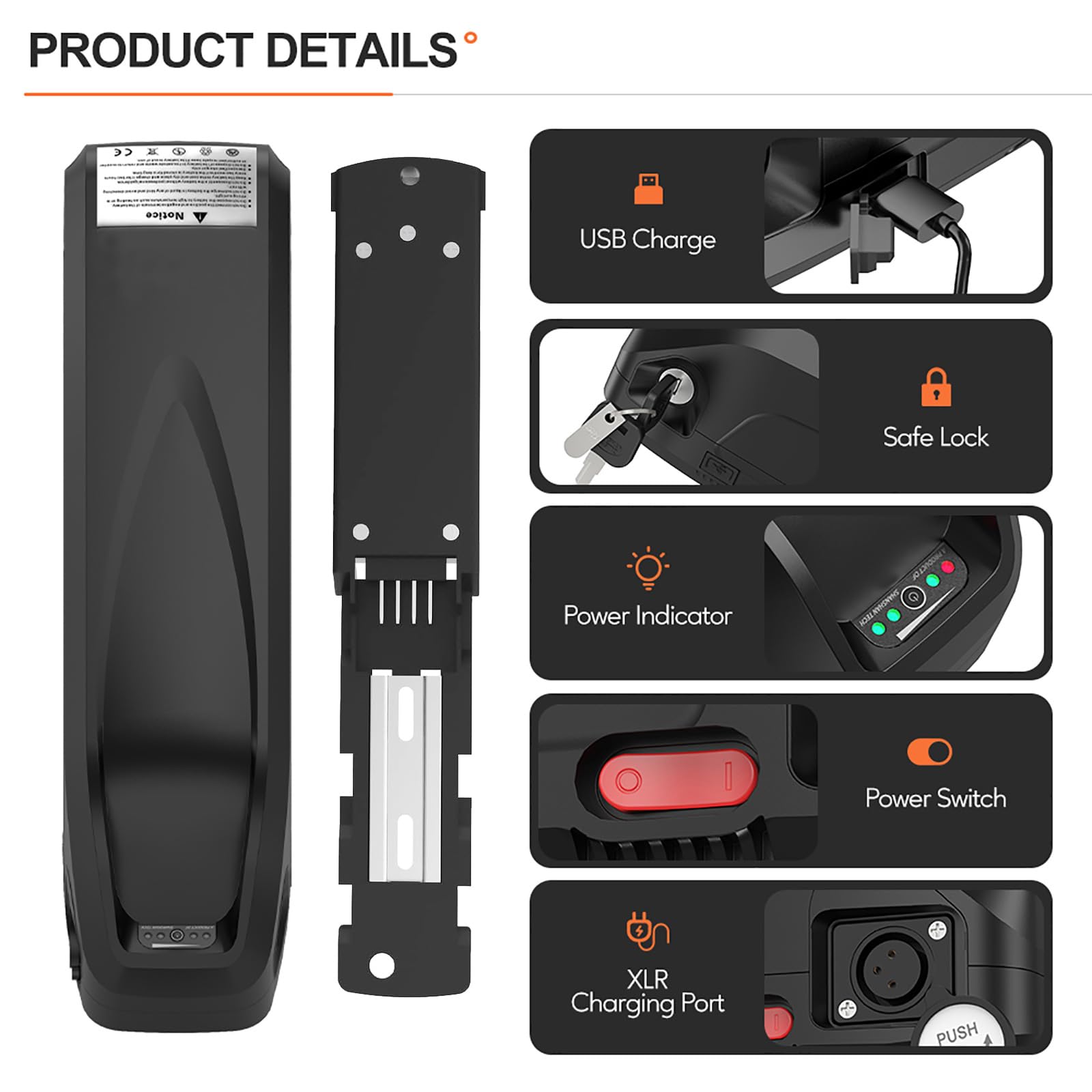 Batteria Bici Elettrica 48V 20Ah al litio con caricabatterie Hailong batteria adatta per 100W-1800W motore