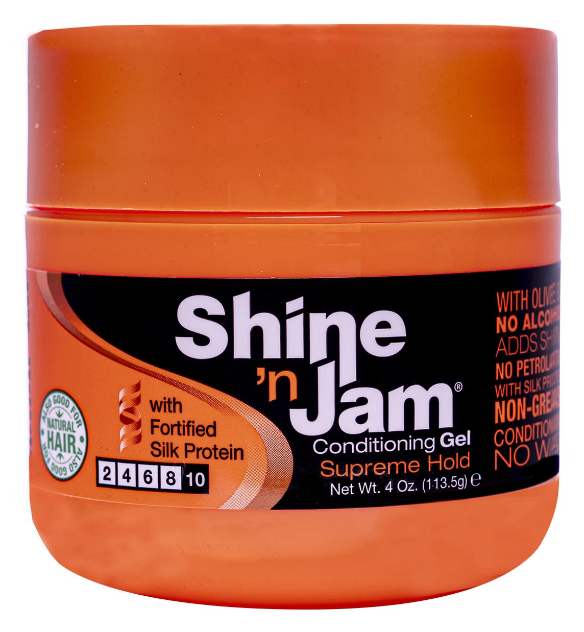 AmPro Shine 'n Jam Conditioning Gel Supreme Hold 4.0 Oz (Pack of 1) Olive Oil 4 Ounce (Pack of 1)