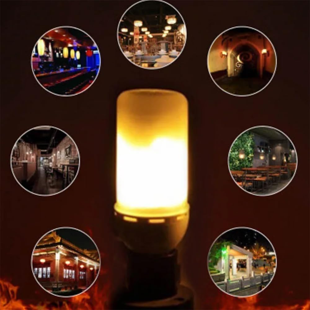 3Pz E27 110V 220V LED Dinamica Fiamma Effetto Fuoco Lampadina Mais Creativa Tremolante Emulazione Luce Festa Lampada