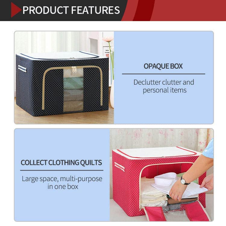 Image of Storage Box for clothes Cloth storage box wardrobe organizers (66 LTR Pack of 1, Skyblue)