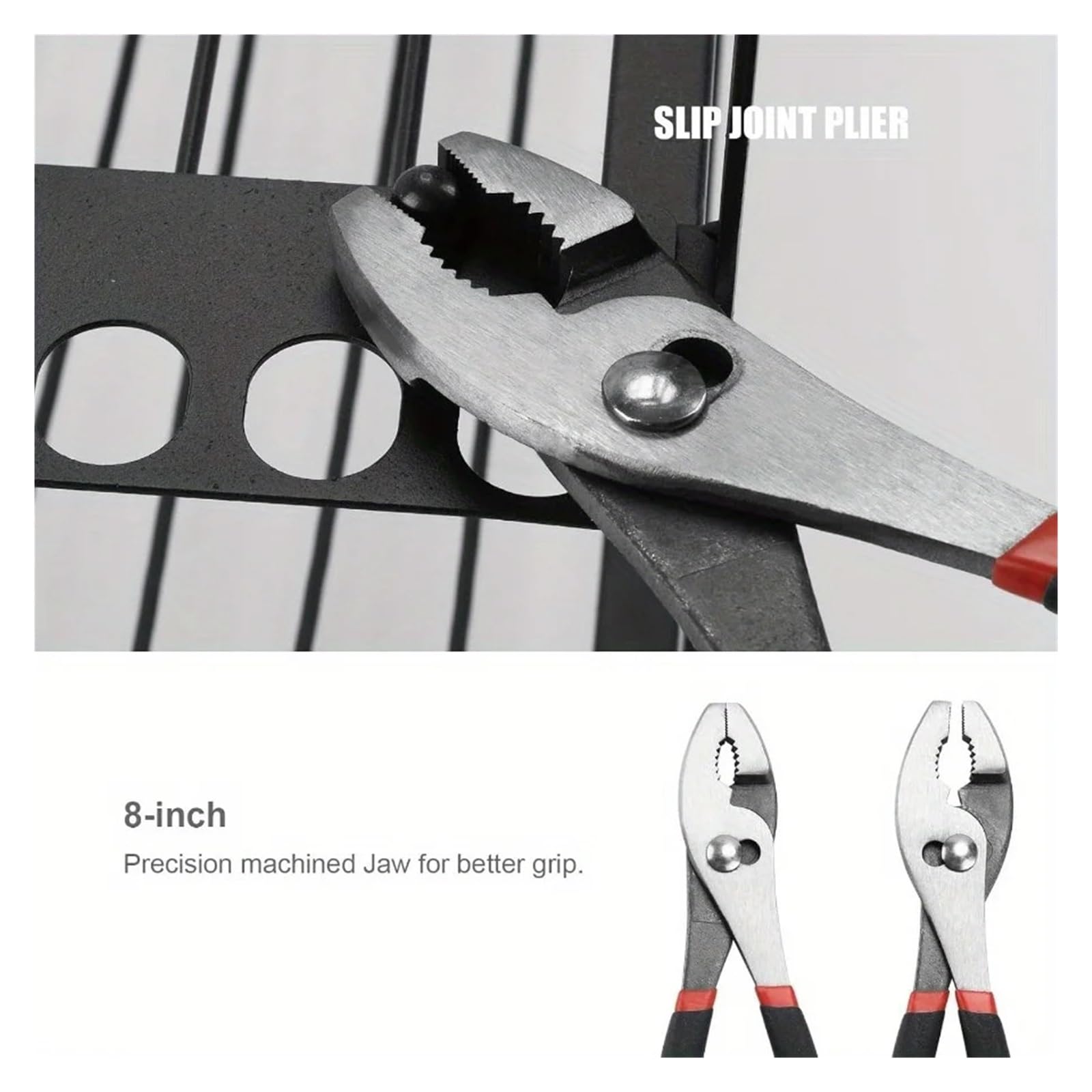 Set 4 Pinze, 8" Giunto Scorrevole, Becco Lungo, Pinze Elettricista