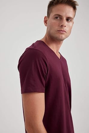 DeFacto Erkek Slim Fit V Yaka Tişört