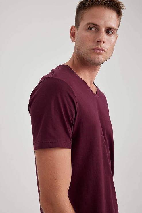DeFacto Erkek Slim Fit V Yaka Tişört