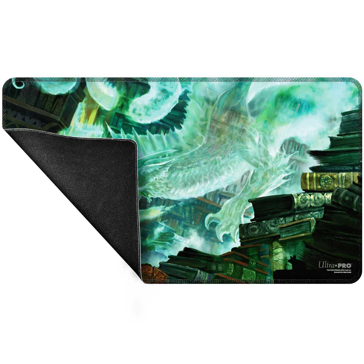 Ultra PRO - Commander Series # 5 - Tre colori cunei - Miirym cucito Playmat per Magic: The Gathering | Utilizzare come tappetino per il mouse, tappetino da scrivania, protegge le carte MTG durante il