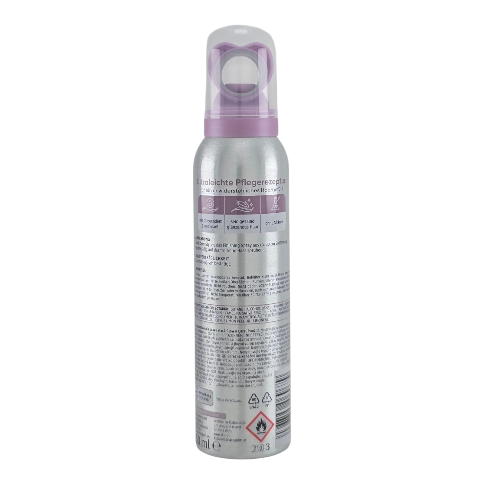Balea GLOW & SHINE Komplett-Set (5-teilig) | Ultimatives Haarpflege-System für Spiegelglanz mit Shampoo, Spülung, Laminier-Kur, Hitzeschutz & Finishing Spray | mit Glykol-Glossing-Technologie