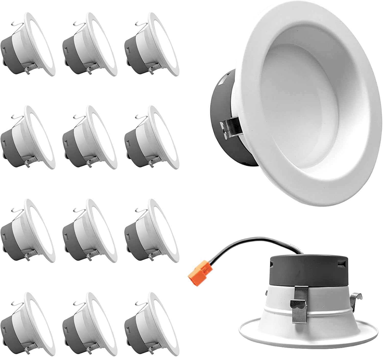 DLR4(v6) 4-inch White 3000K Recessed LED Downlight (12 Pack) (DLR46071203KWH-12PK)