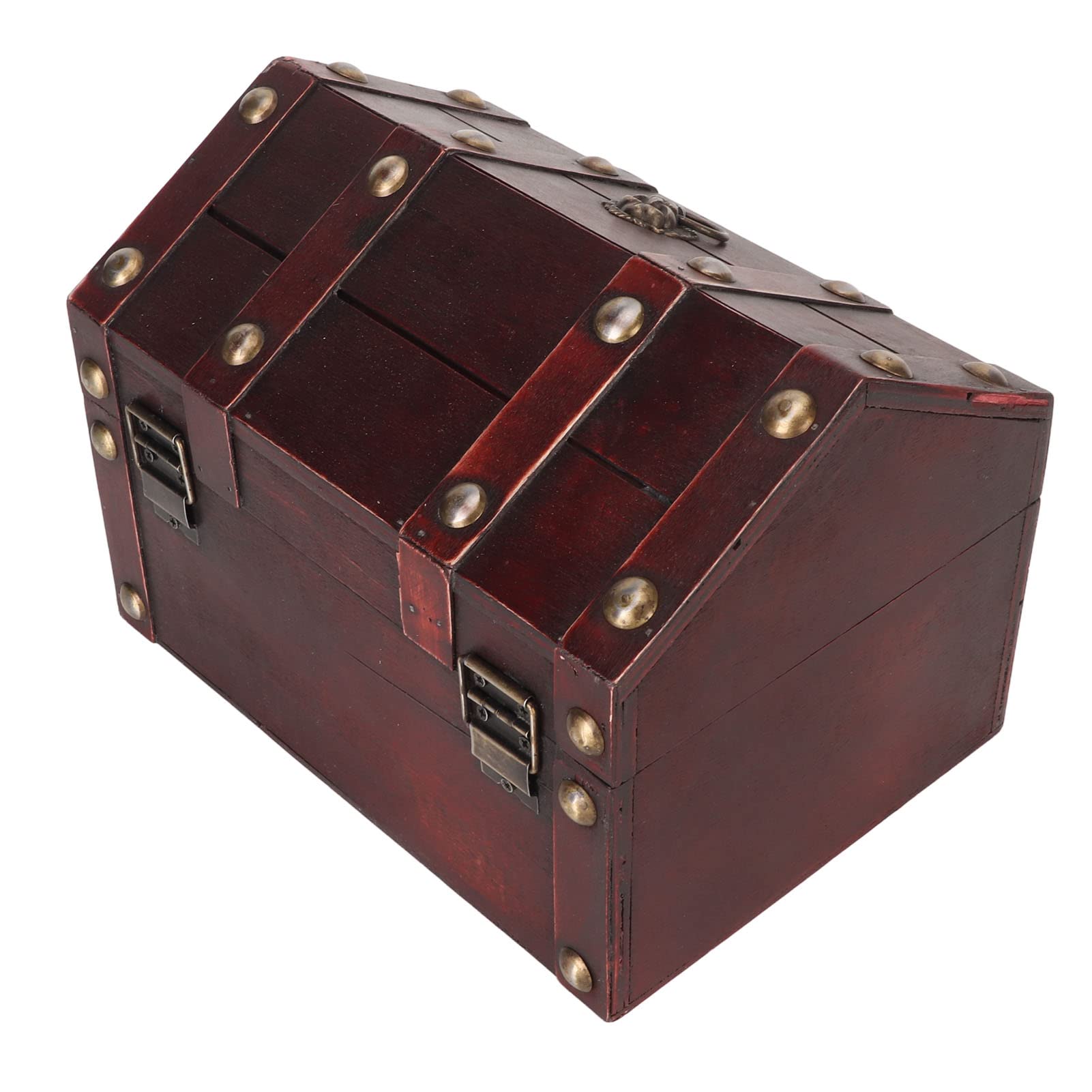 Portagioie In Legno Vintage Con Serratura: Scrigno Del Tesoro Pirata 15x12x7 Cm Per Donne E Uomini