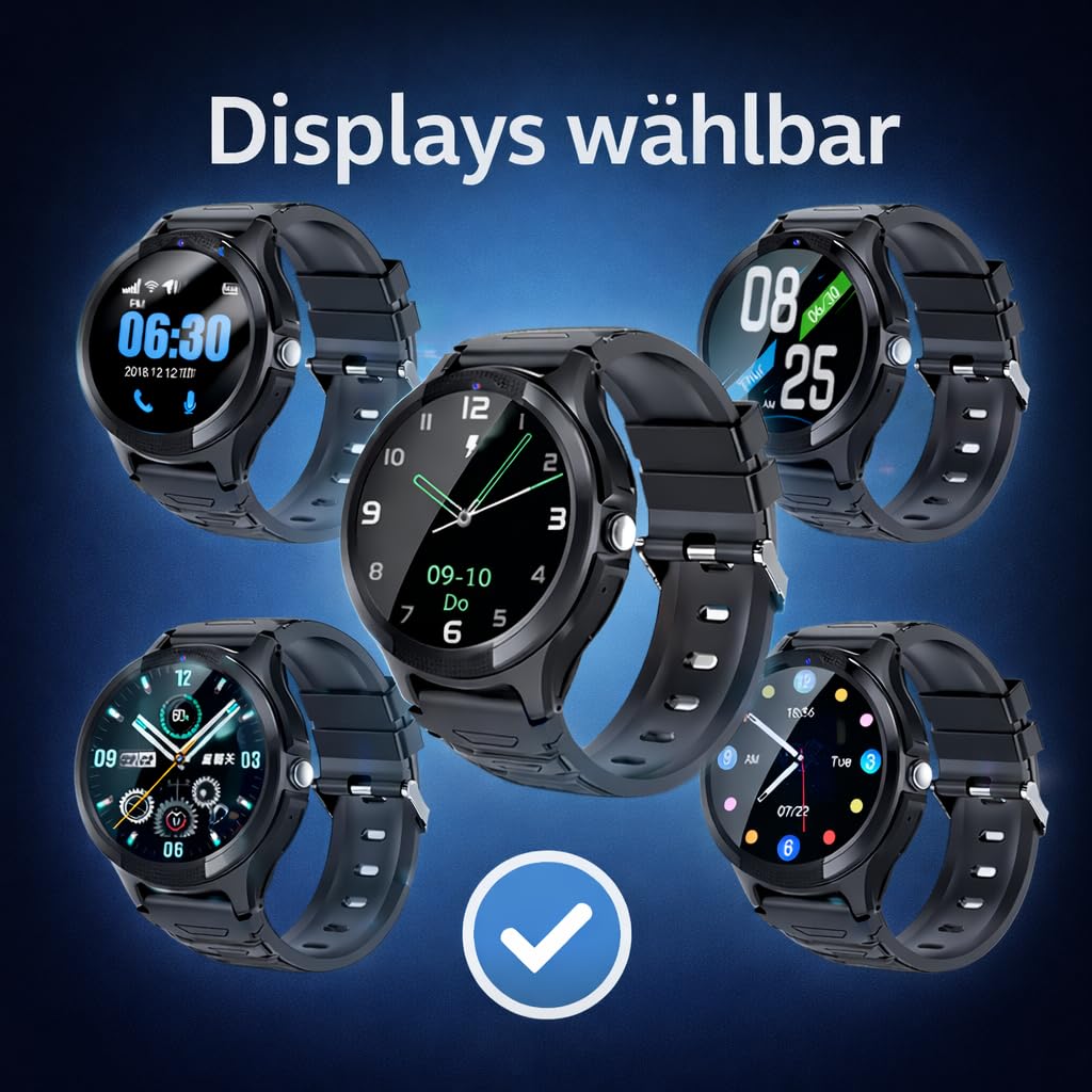 Seniorenuhr NC120S 4G mit Sturzerkennung, Vitalmessung, SOS-Notruf & GPS-Tracking
