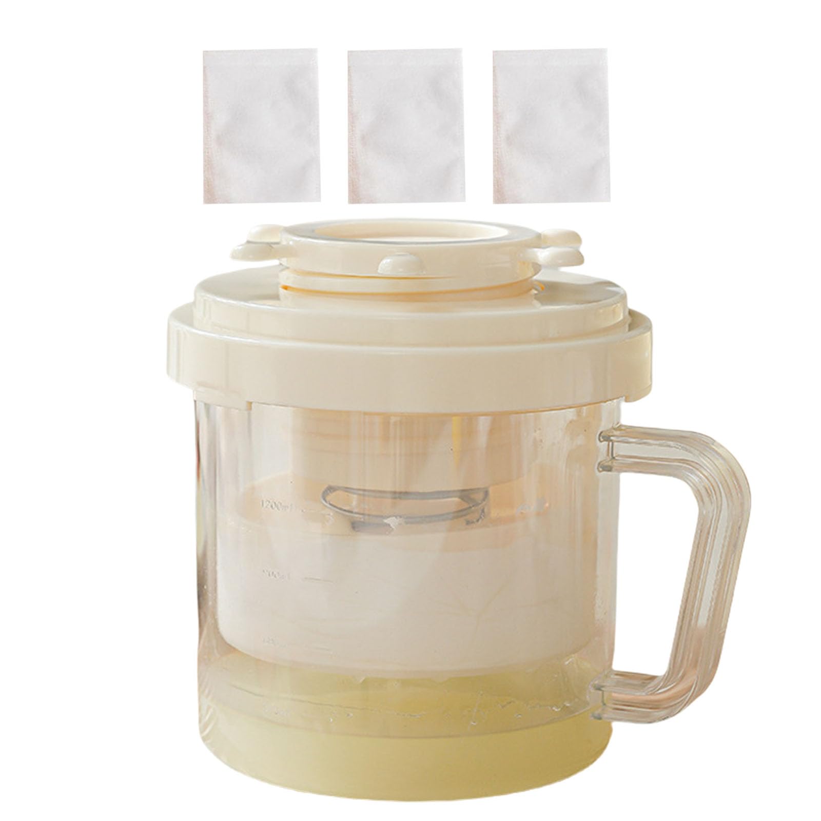 Buxuaaaa Yogurt Cheese Maker Set Professional Yogurt Strainer Set Food Grade Kitchen Appliance Suitable for Dairy Household Machine