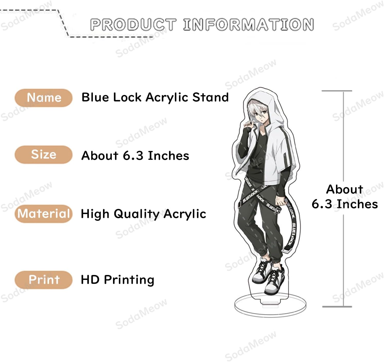 Blue Lock Acrylic Stand 7Pcs Set Blue Lock Fans' Collection Gift Nagi Shidou Bachira Acrylic Standee Figure Kawaii (Set-7 (7 Pcs))