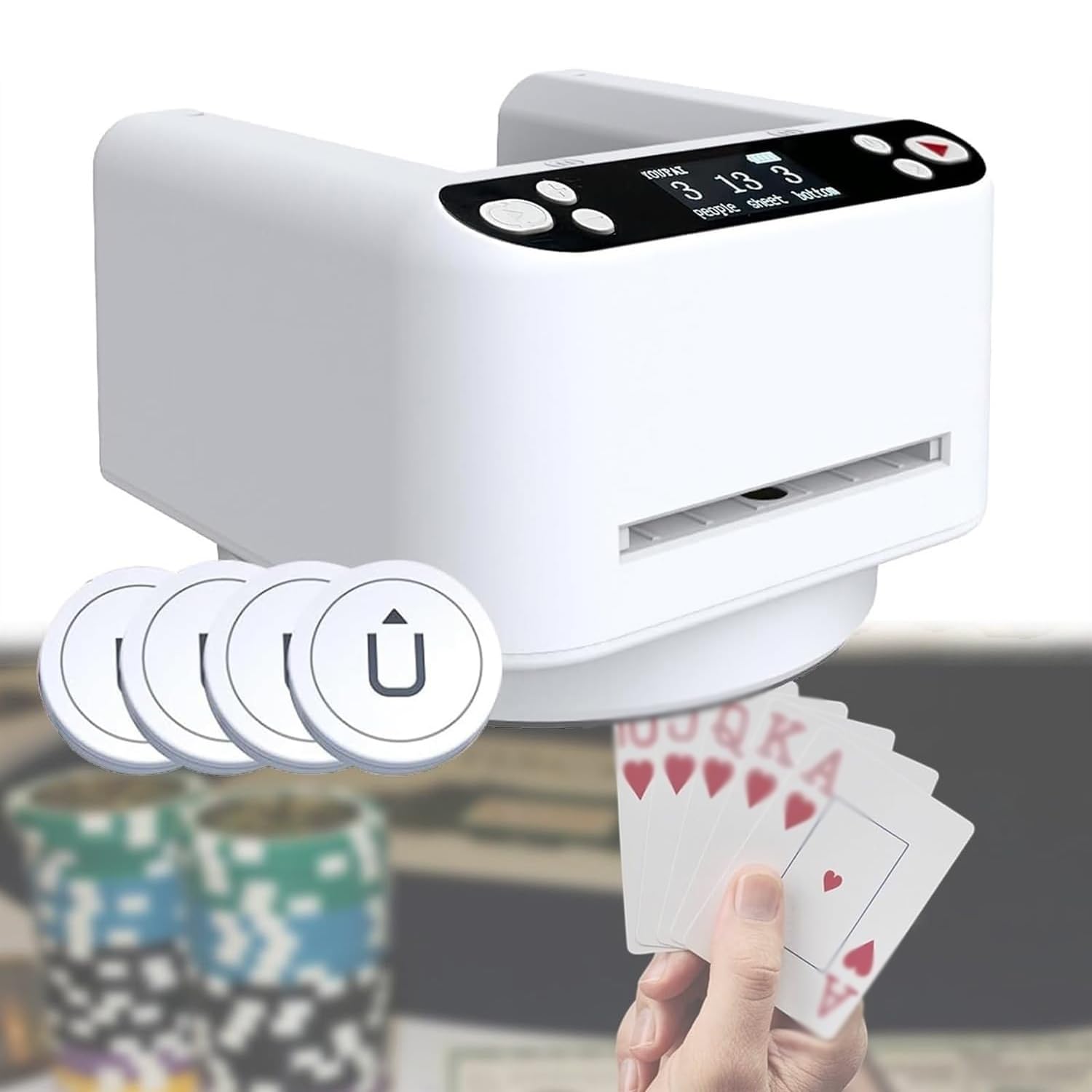 Distribuidor automático, Herramienta de negociación de póquer giratoria de 360°, Dispositivo de póquer antitrampas, Compatible con Juegos multijugador