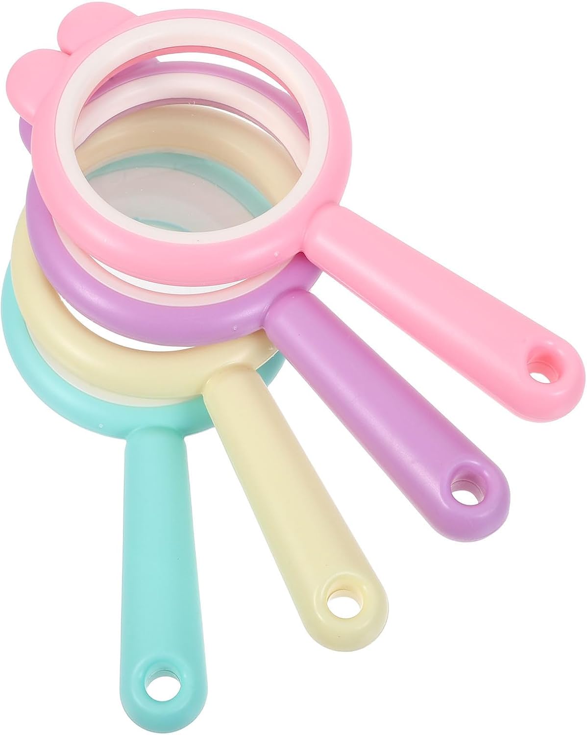 4pcs Handheld Magnifier Observation Lens ABS Plastic Portable for Kids