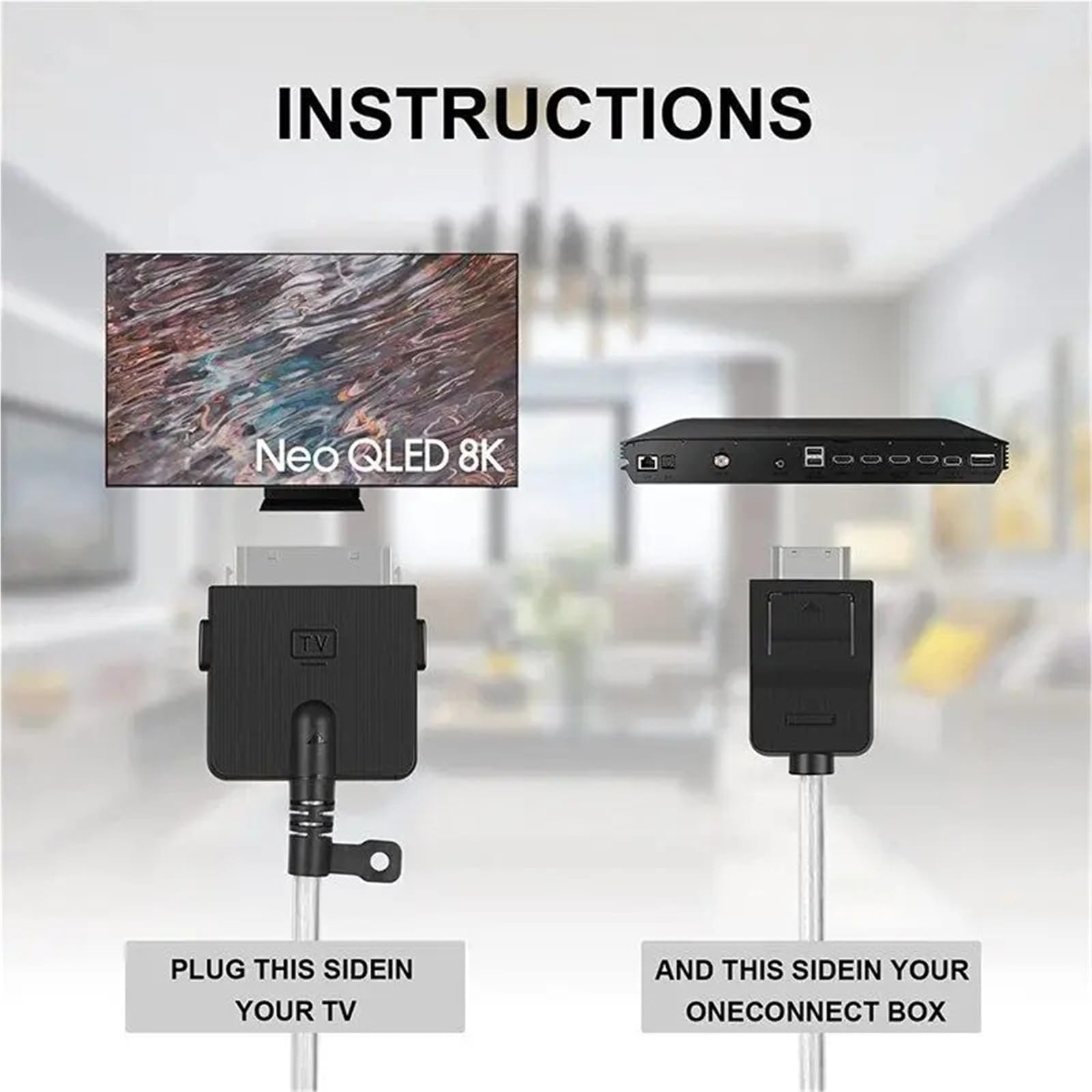 Câble de Connexion TV BN39-02688A Compatible avec Samsung QN75QN800AFXZA