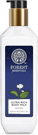 Forest Essentials Ultra-Rich Body Milk Mogra | Ayurvedic Nourishing Body Lotion to Replenish Skin Moisture and Leave it Sm...