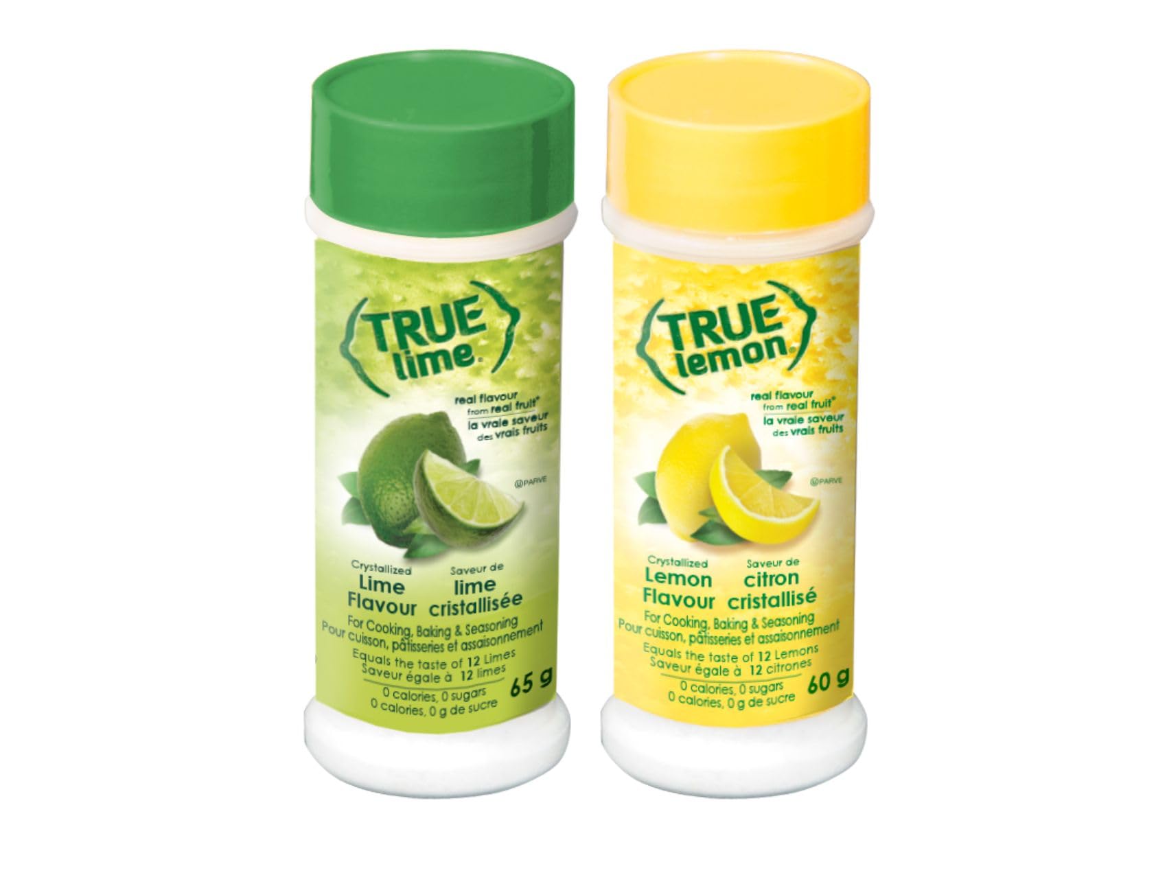 True Lemon + True Lime Shaker Seasoning Variety Pack, 1 Lemon + 1 Lime, Unsweetened, Zero Calories, No Sodium, for Cooking, Baking & Seasoning - 1